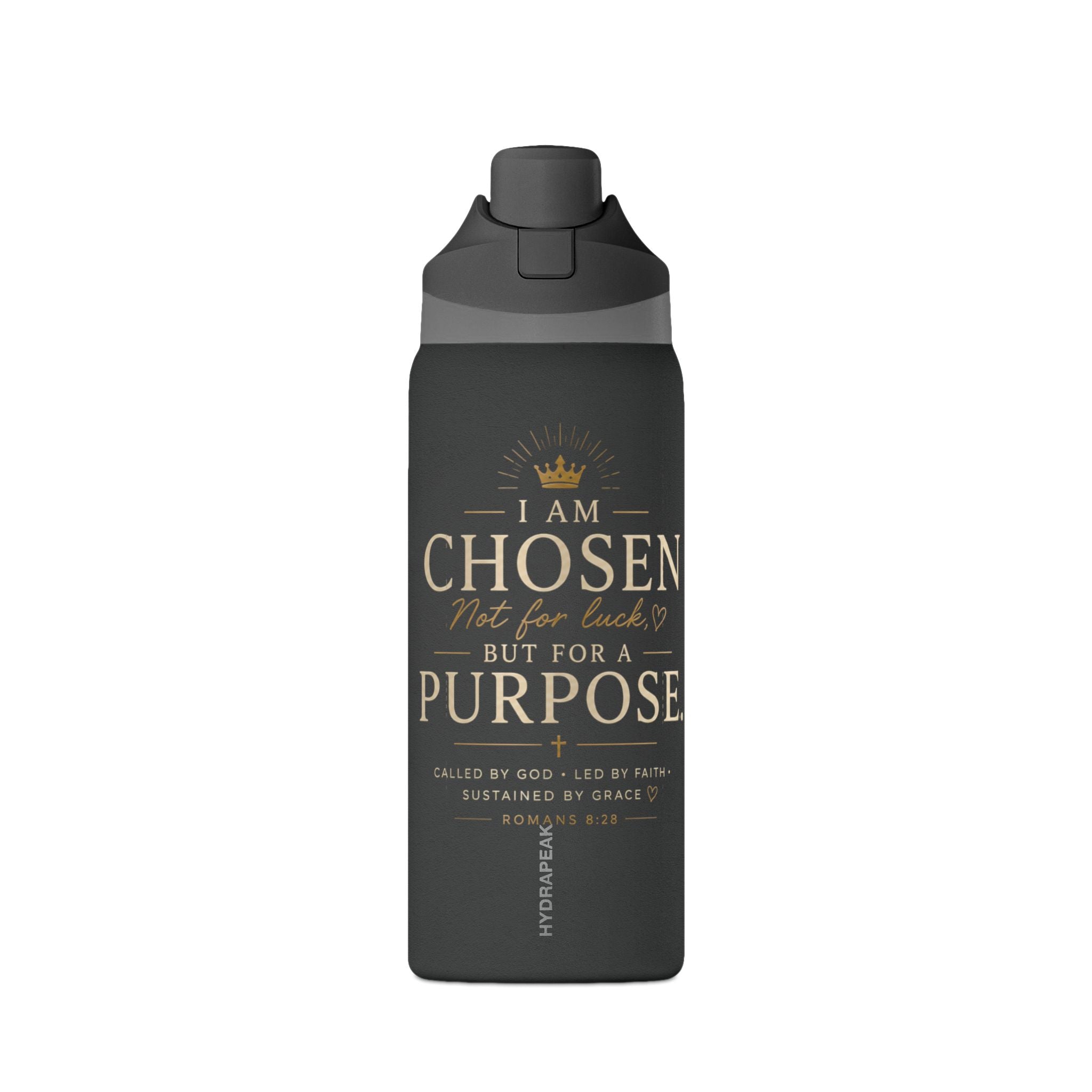 Insulated Water Bottle — "I Am Chosen for a Purpose" Inspirational 32oz
