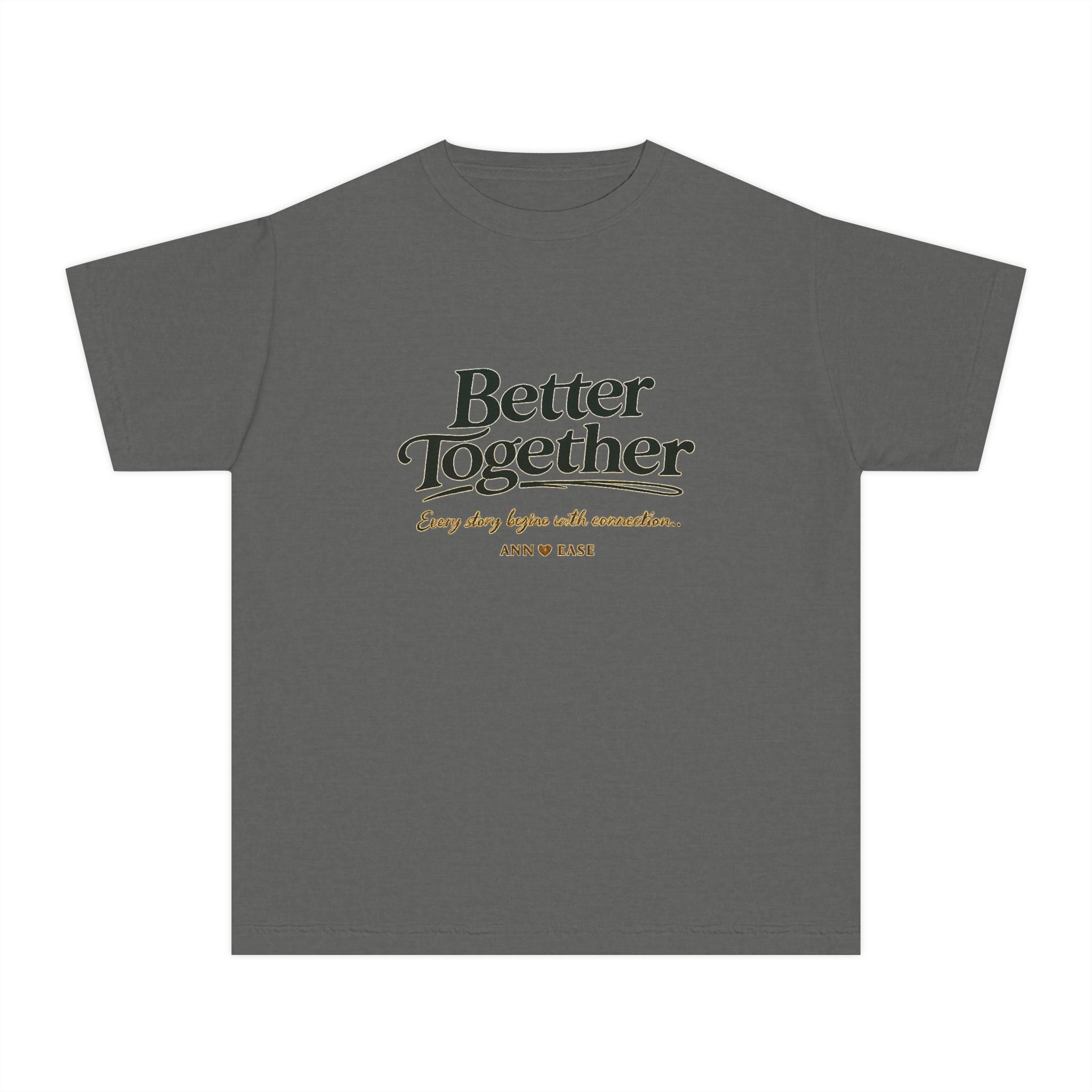 Youth Tee — "Better Together" Cottage Garden Graphic