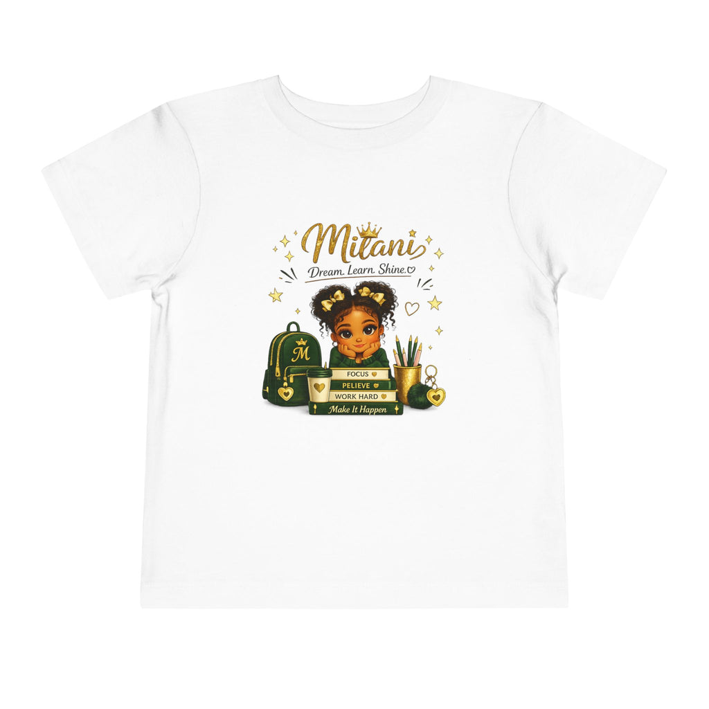 Toddler Tee — "Lil' Girl With Big Dreams" Inspirational Graphic Shirt