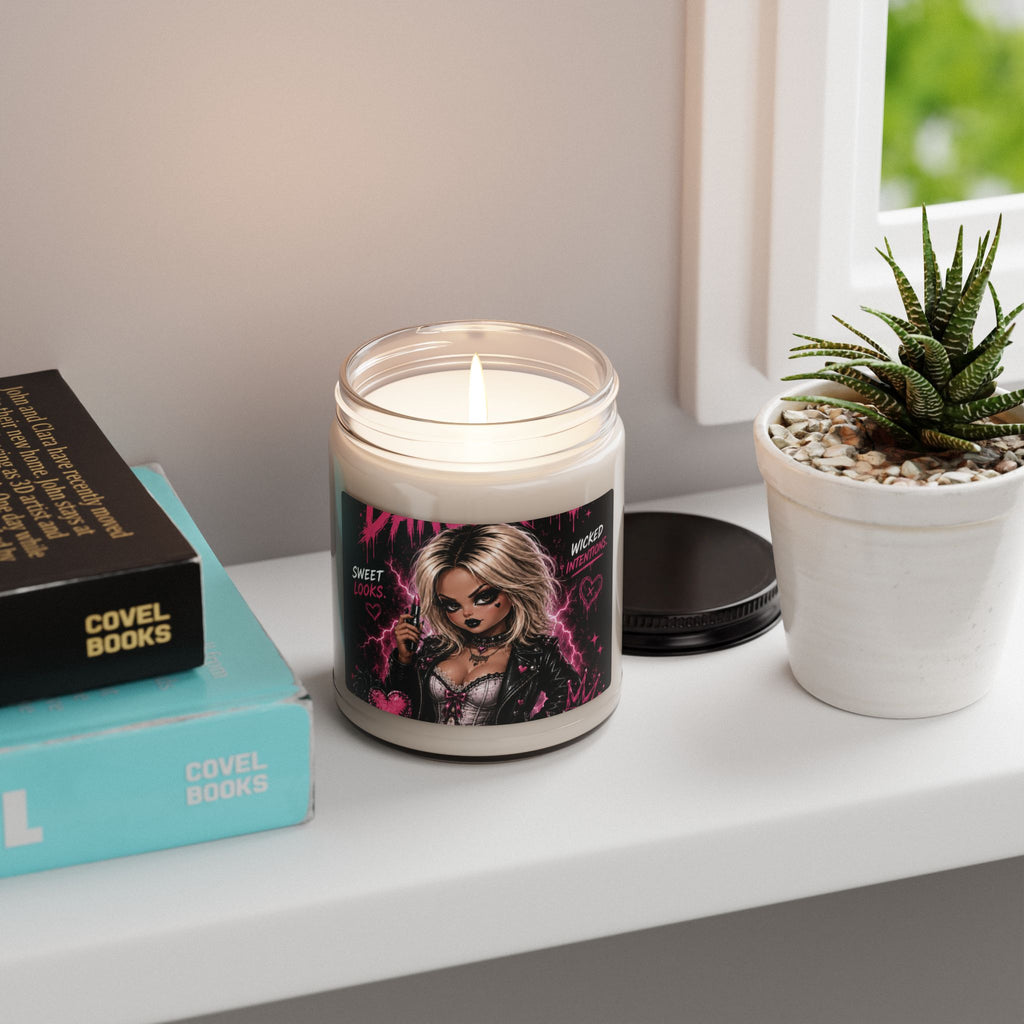 Goth Punk Girl Scented Soy Candle — 9oz ‘Sweet Vibes’ Jar Candle