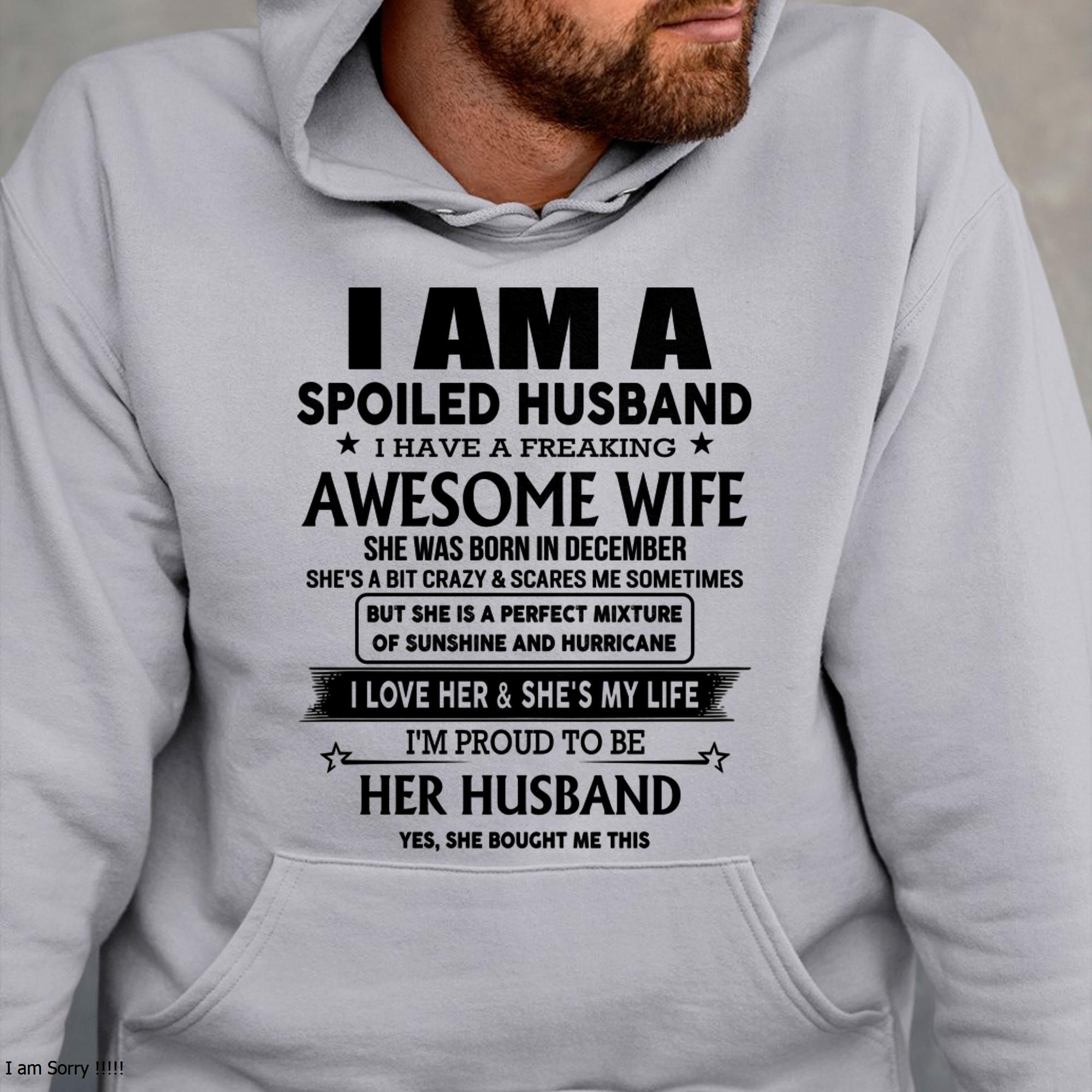 Diciembre - Soy un esposo mimado Tengo una esposa increíble - Regalo para esposo de parte de esposa - NGHL12 (SKU-HUS-TS-12)