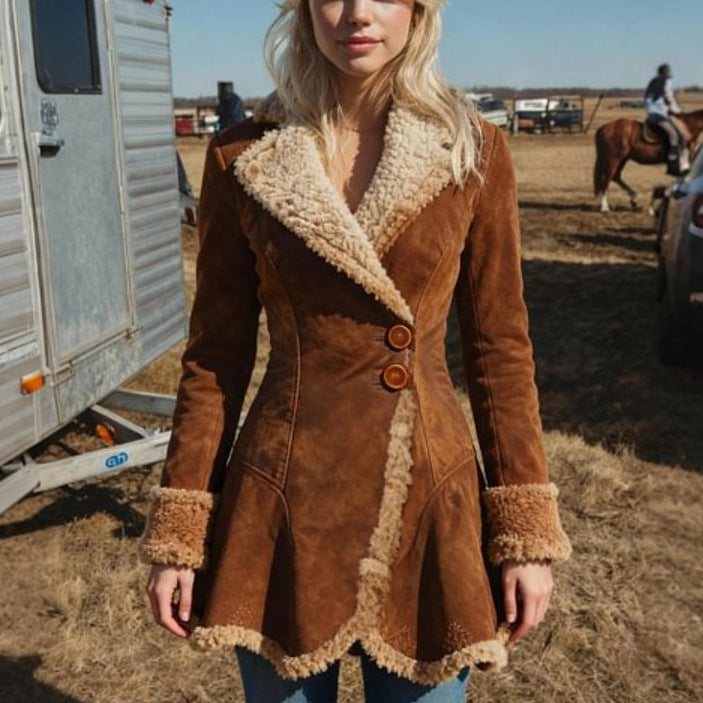 Women’s Thick Fleece Fur Lined Winter Coat