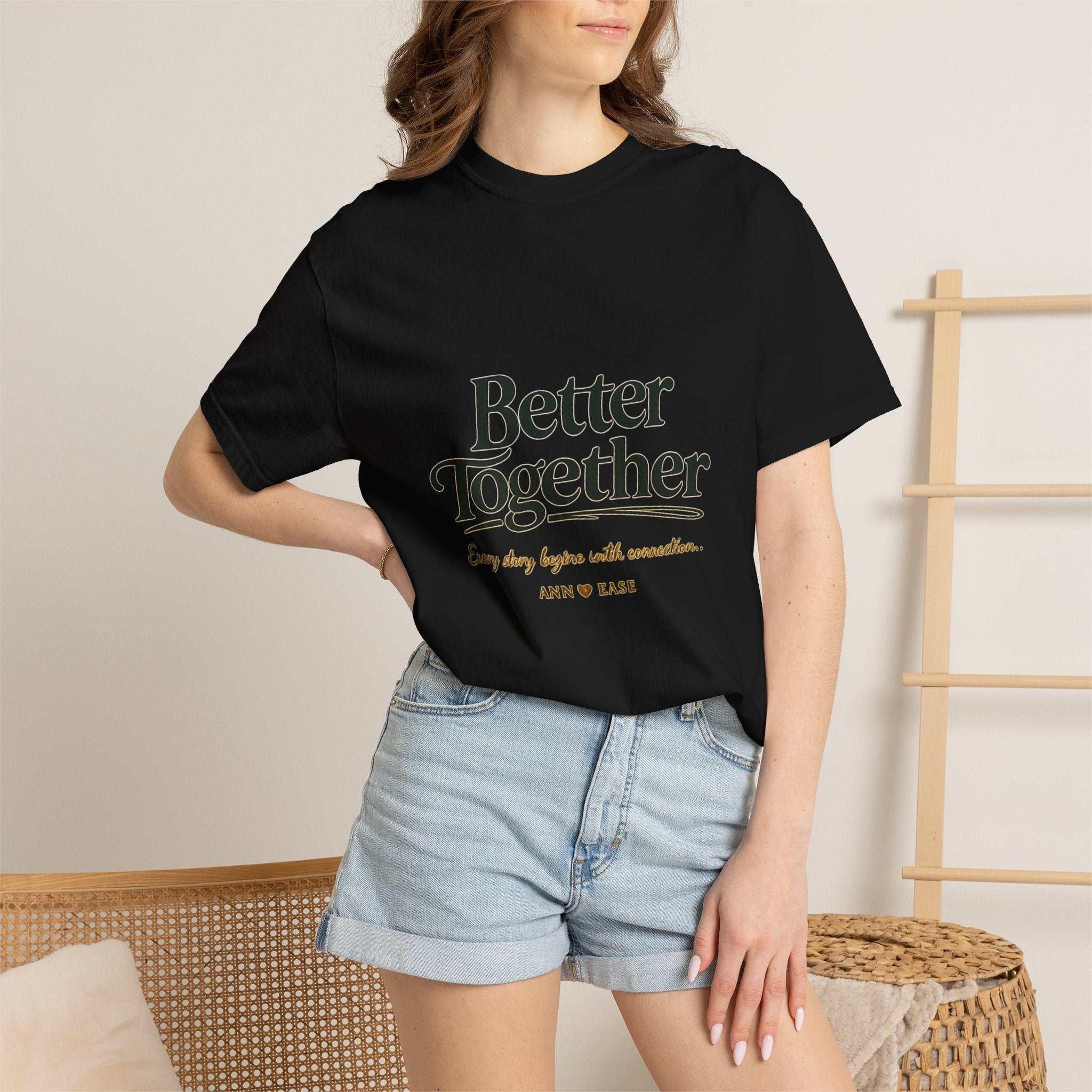 Better Together T-Shirt — “Better Together” Graphic Tee with Cozy Cottage Back Print