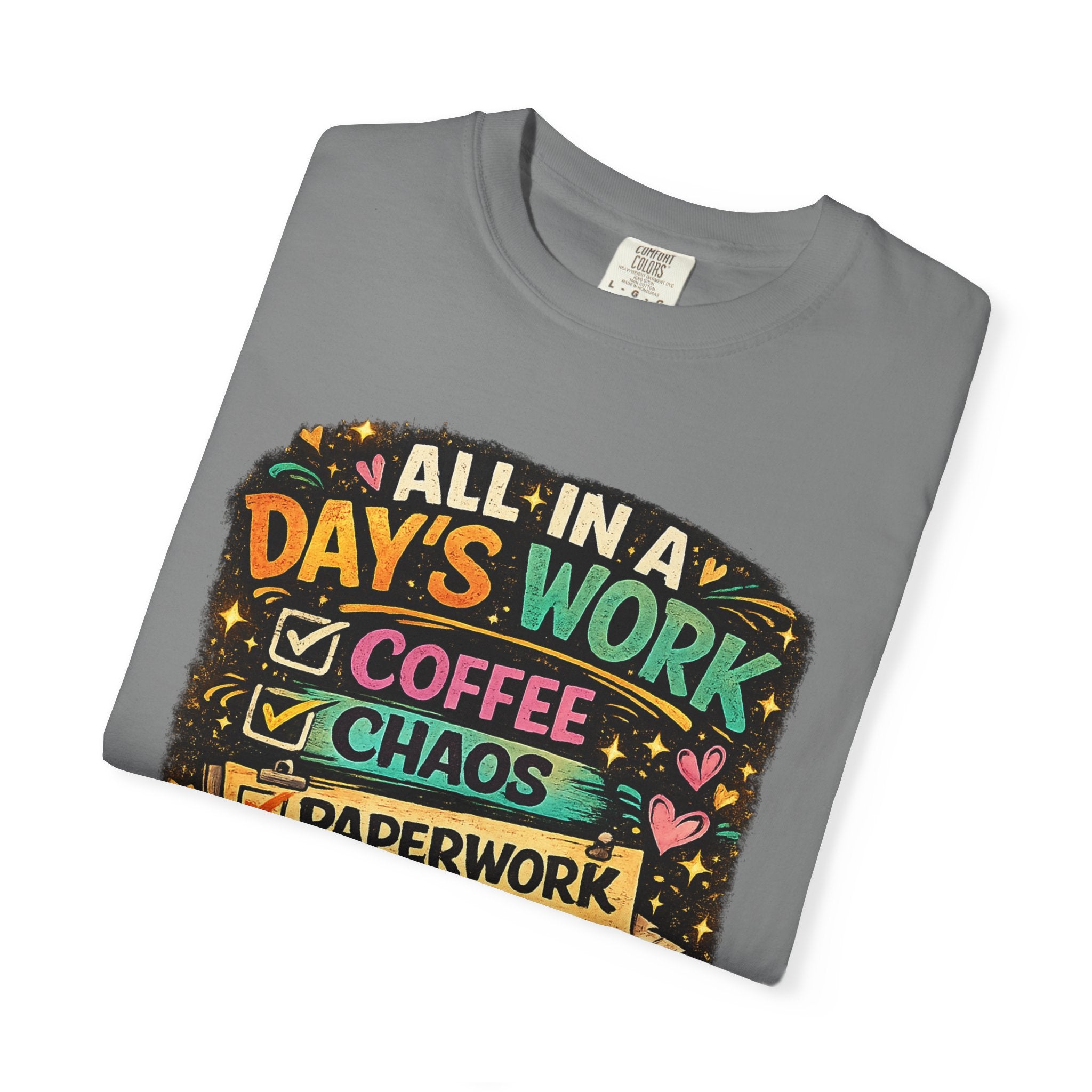 Social Worker T-Shirt — "All In a Day's Work" Checklist Tee