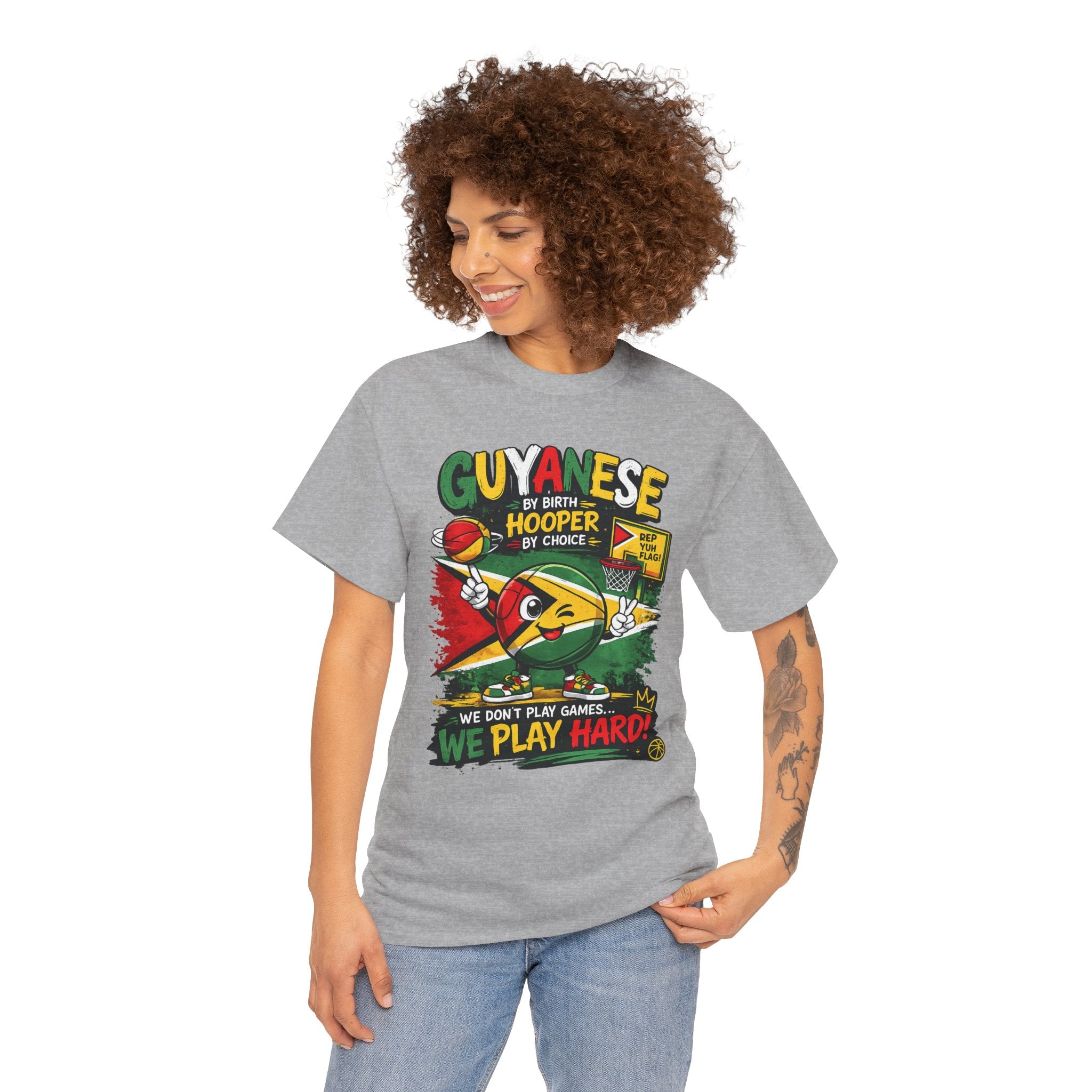 Guyanese Pride T-Shirt — "We Don’t Play Games... We Play Hard!"