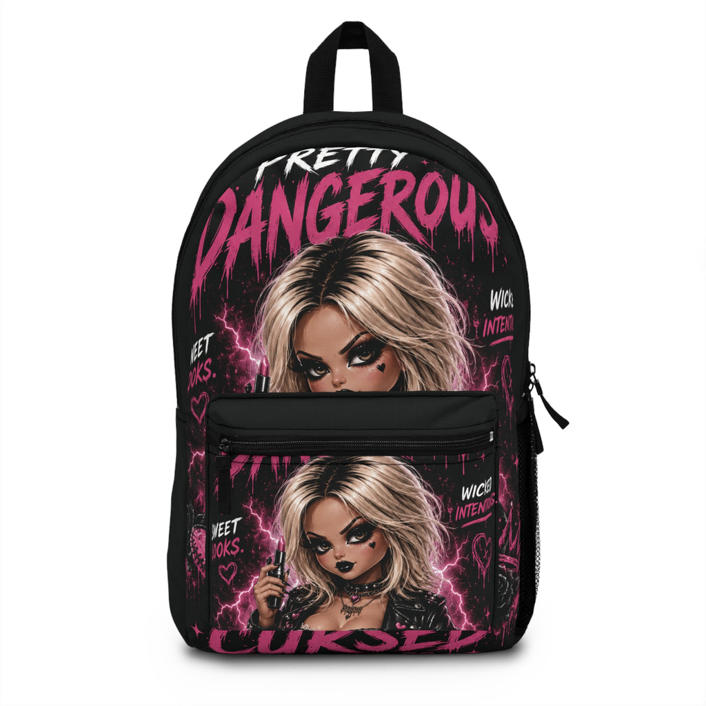 Pretty Dangerous Backpack — Goth Glam Witchy School Bag