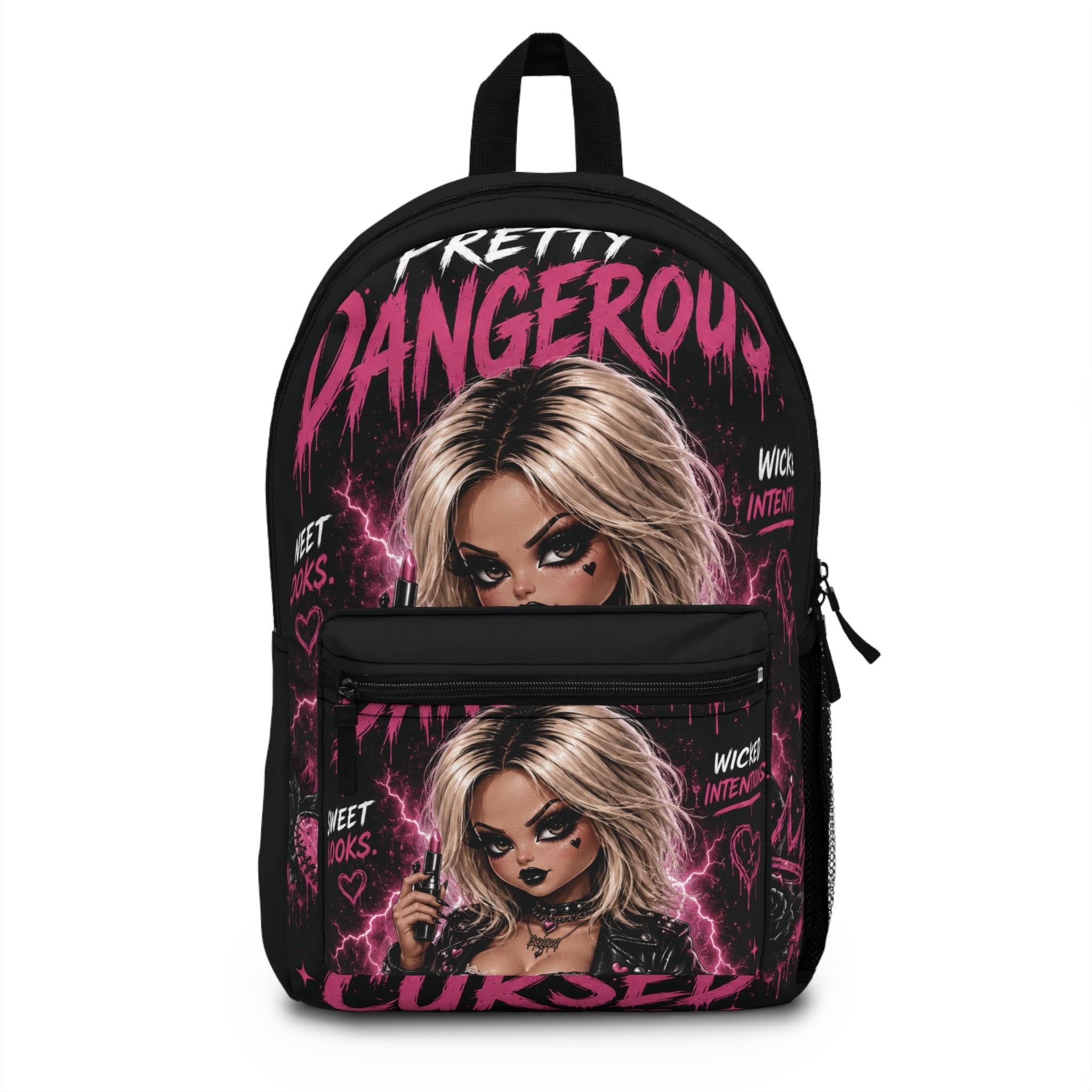 Pretty Dangerous Backpack — Goth Glam Witchy School Bag