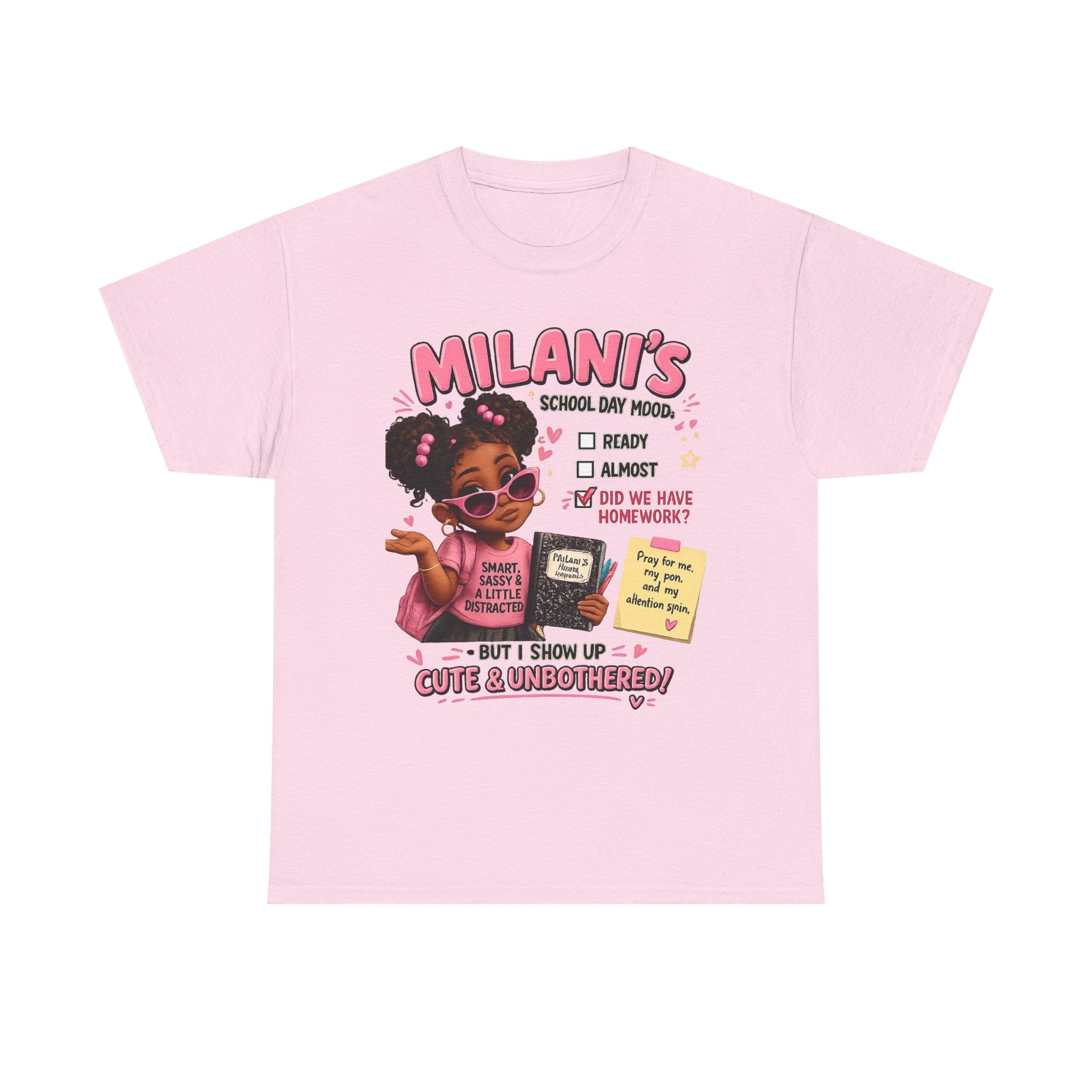 Kids T-Shirt — "Milani's School Days" Cute, Smart & Sassy Back-to-School Tee