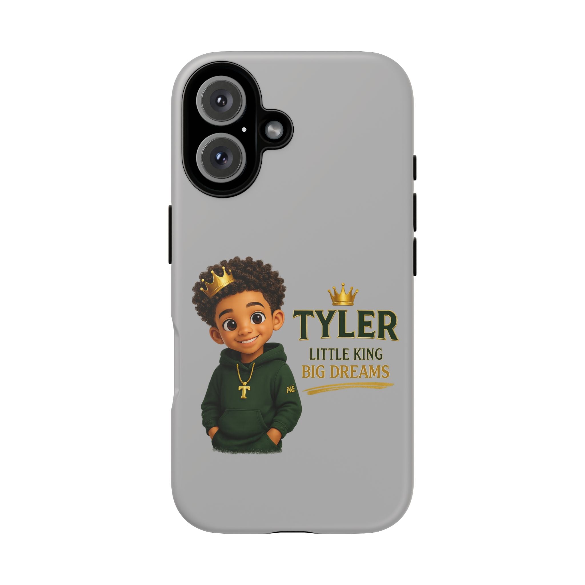 Personalized 'Tyler Little King' Phone Case – Cute Boy Crown Design, 'Little King Big Dreams'