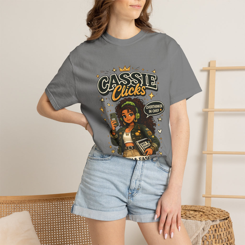 Graphic T-Shirt — “Cassie Clicks” Motivational Crewneck