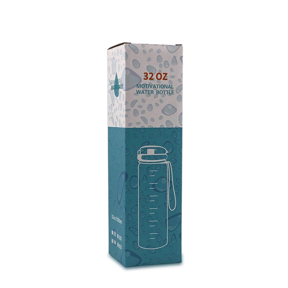 Botella de agua Tritan de 1L con marcador de tiempo, tapa rebotante, botella motivacional, taza a prueba de fugas para ciclismo, botellas para deportes y fitness.