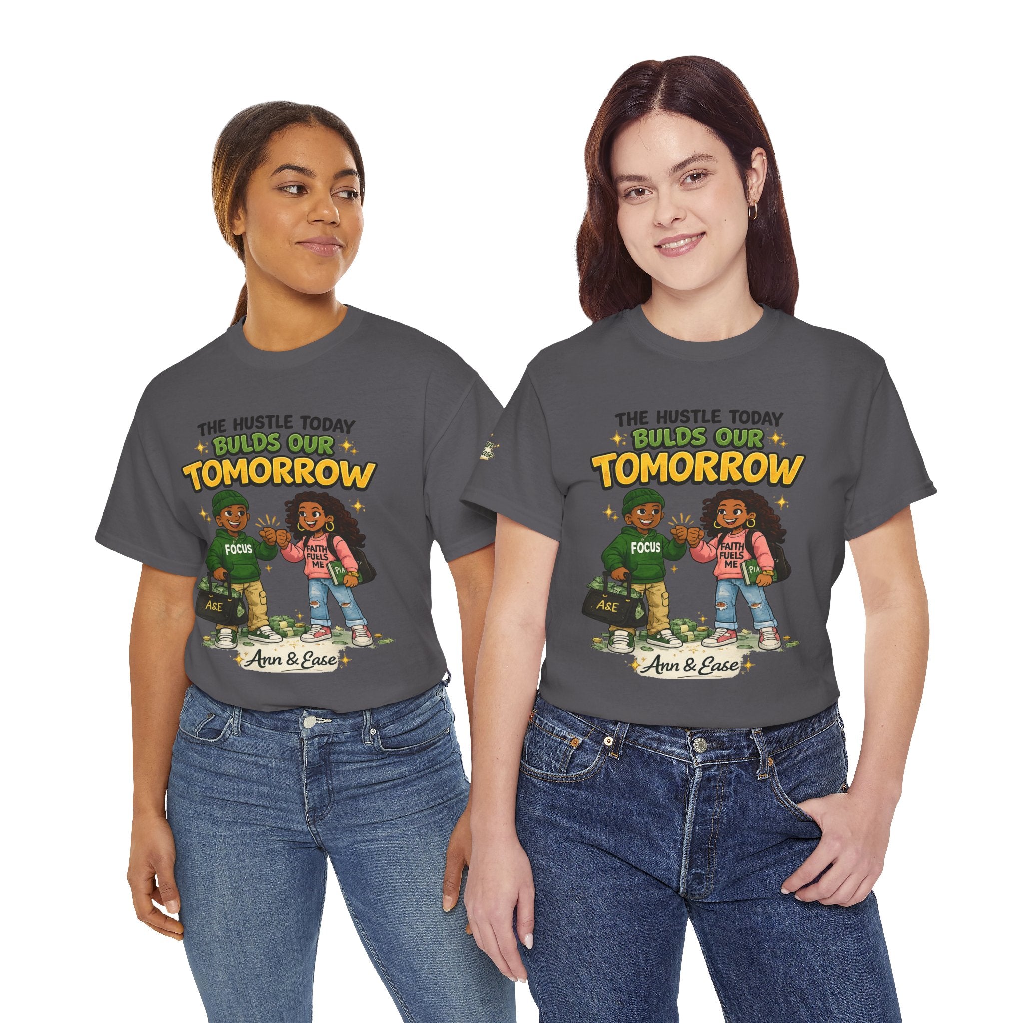 The Hustle Today Builds Our Tomorrow Tee — "Stay Focused, Keep Praying" Motivational T‑Shirt