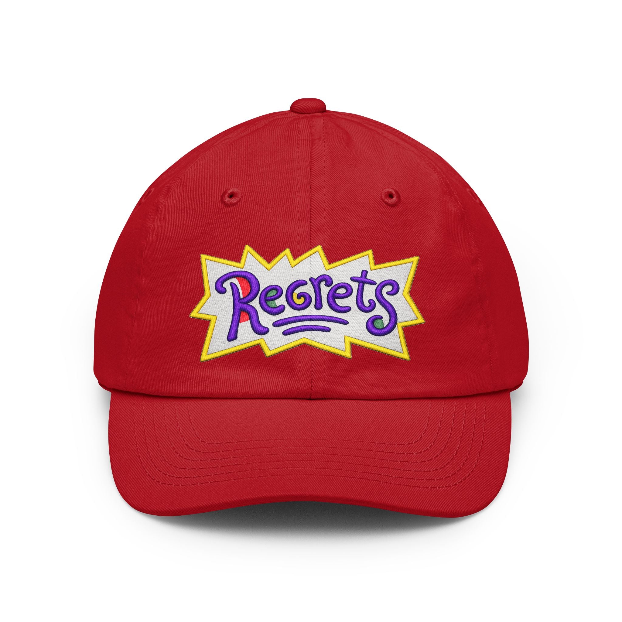 Gorra Dad Hat - Gorra de béisbol bordada con parche retro 'Regrets'