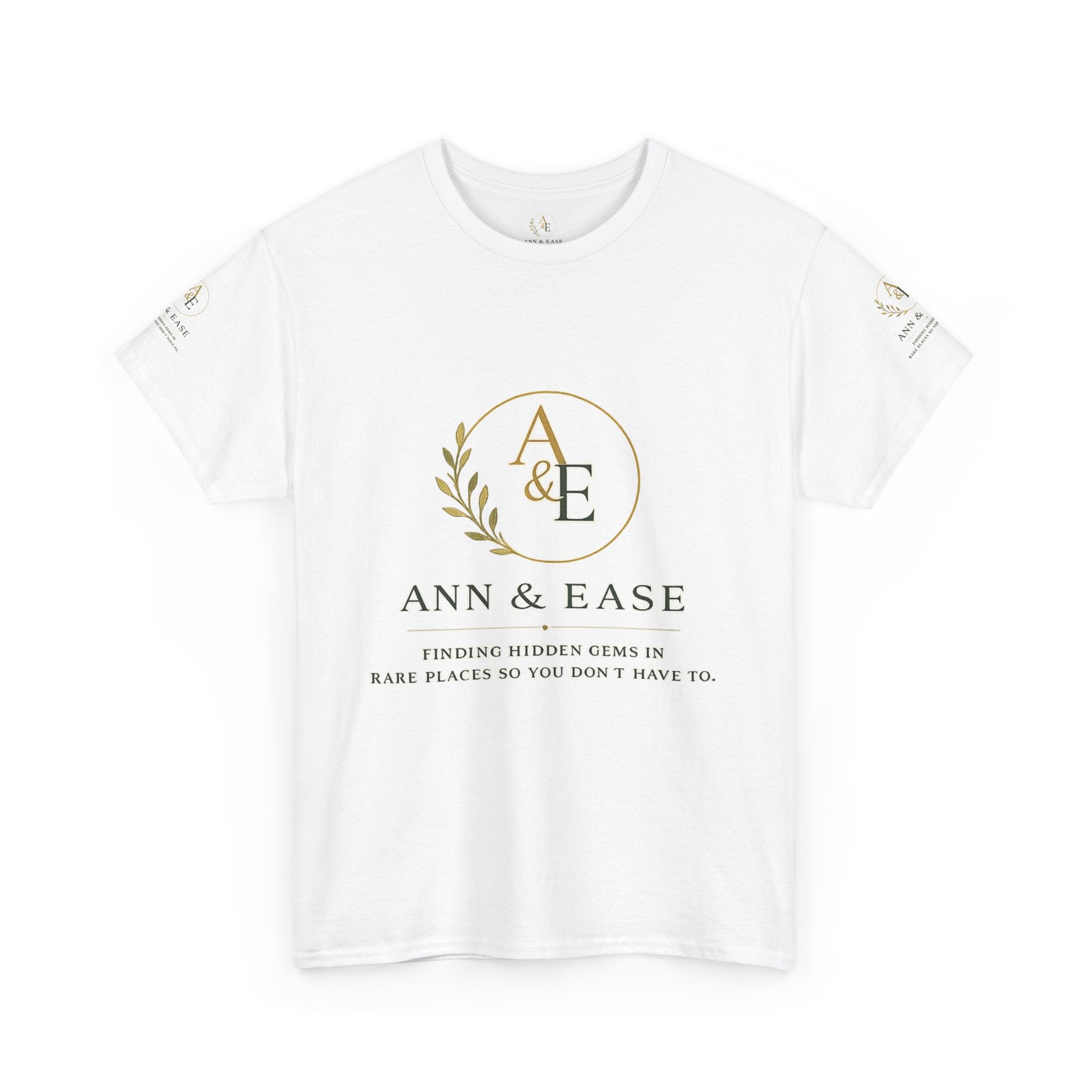 Ann & Ease Logo T-Shirt — Customizable "Print It Your Way" Cotton Tee