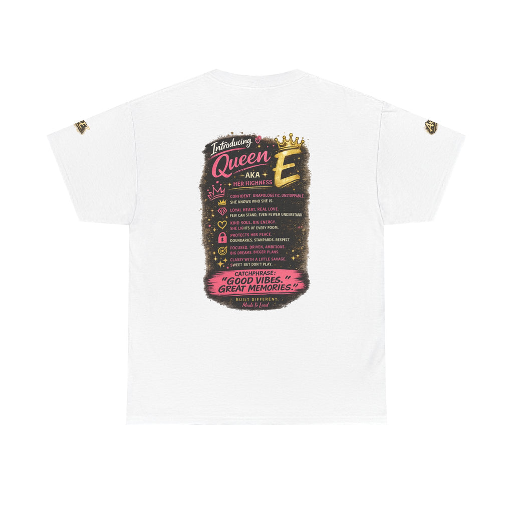T-Shirt — "Introducing Queen E" Afrocentric Graphic Tee — Built Different, Good Vibes