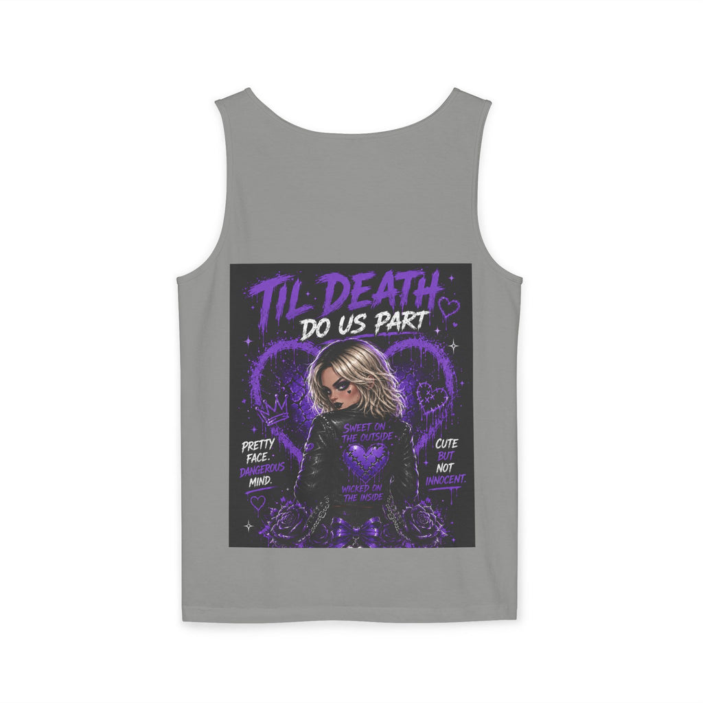 Graphic Tank Top — "Pretty Dangerous / Cute But Cursed" Goth Illustration
