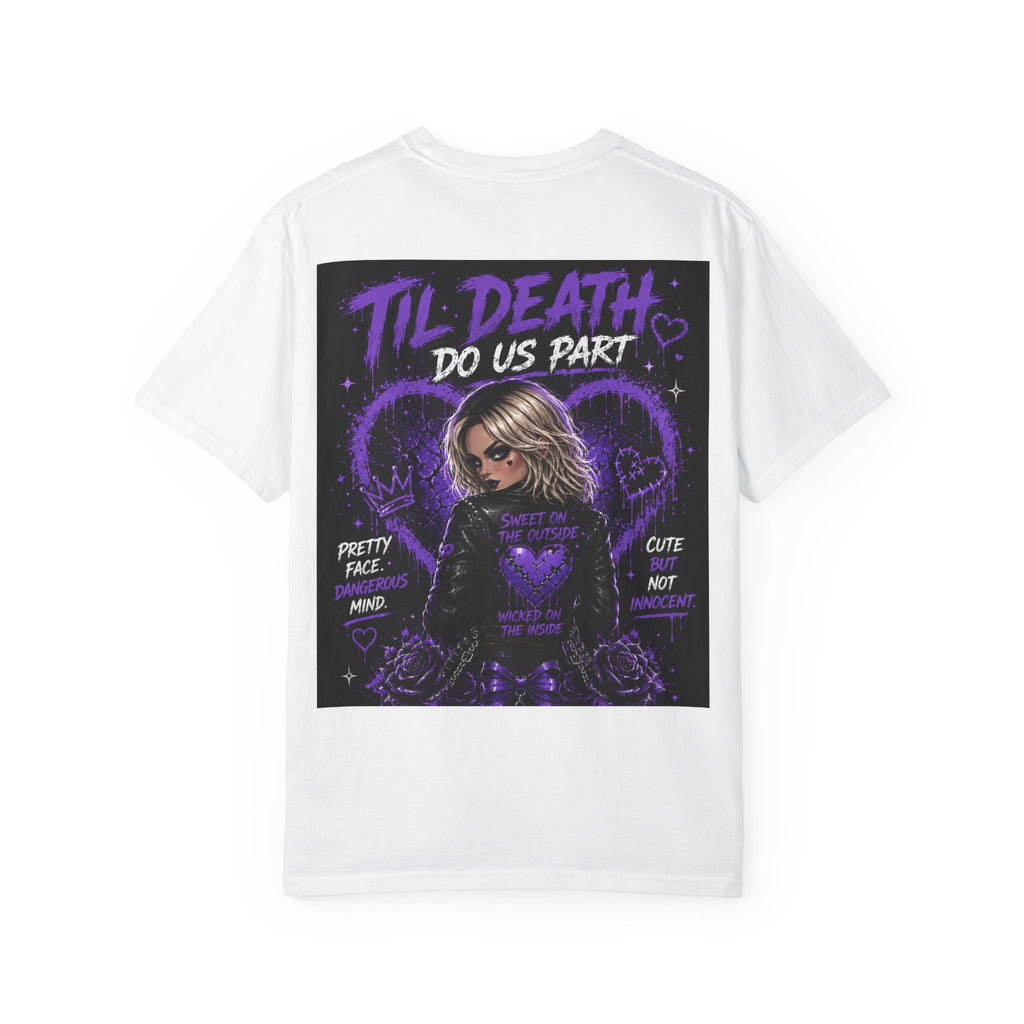 Pretty Dangerous "Cute But Cursed" T-Shirt — Gothic Purple Graphic Tee