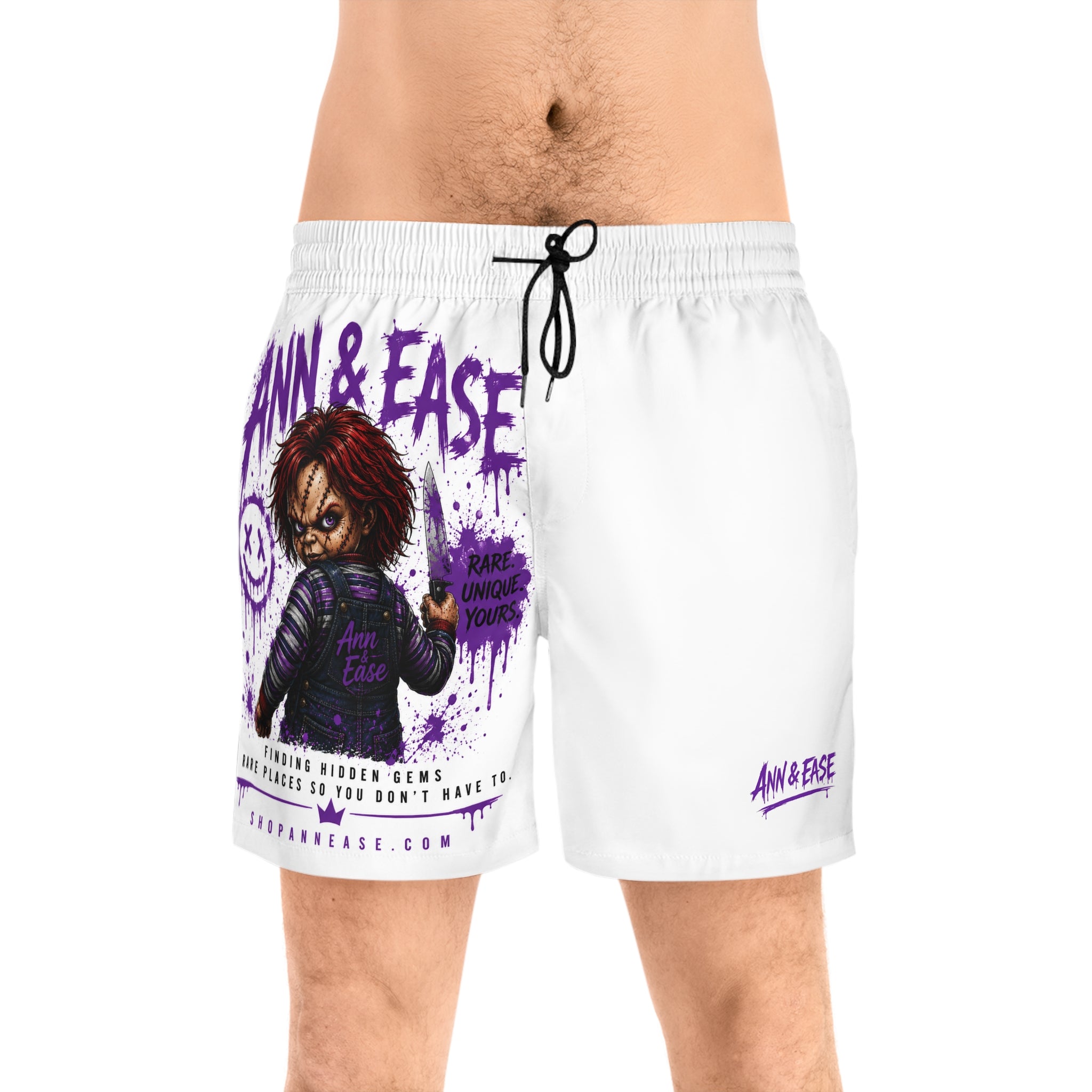 Bañador gráfico estilo Chucky — Bañador de playa de terror Ann & Ease
