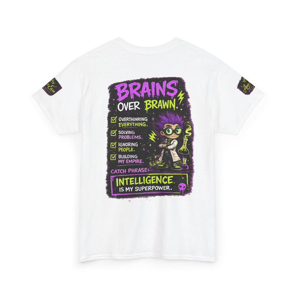 Dr. Hex Mad Scientist T-Shirt — 'Brains Over Brawn' Graphic Tee