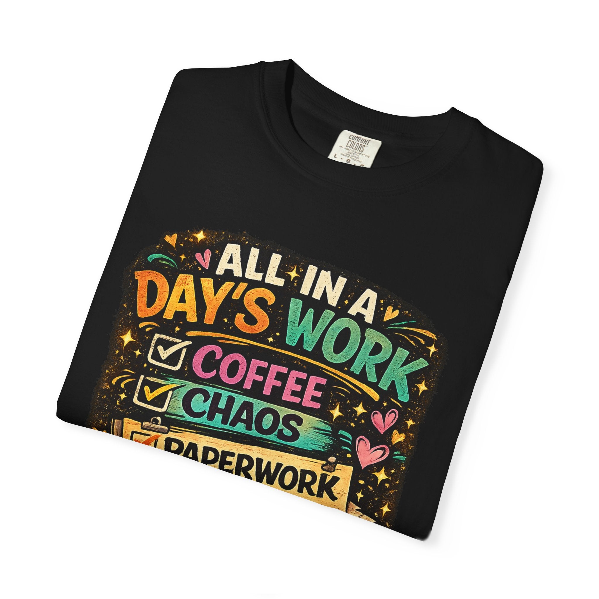 Social Worker T-Shirt — "All In a Day's Work" Checklist Tee