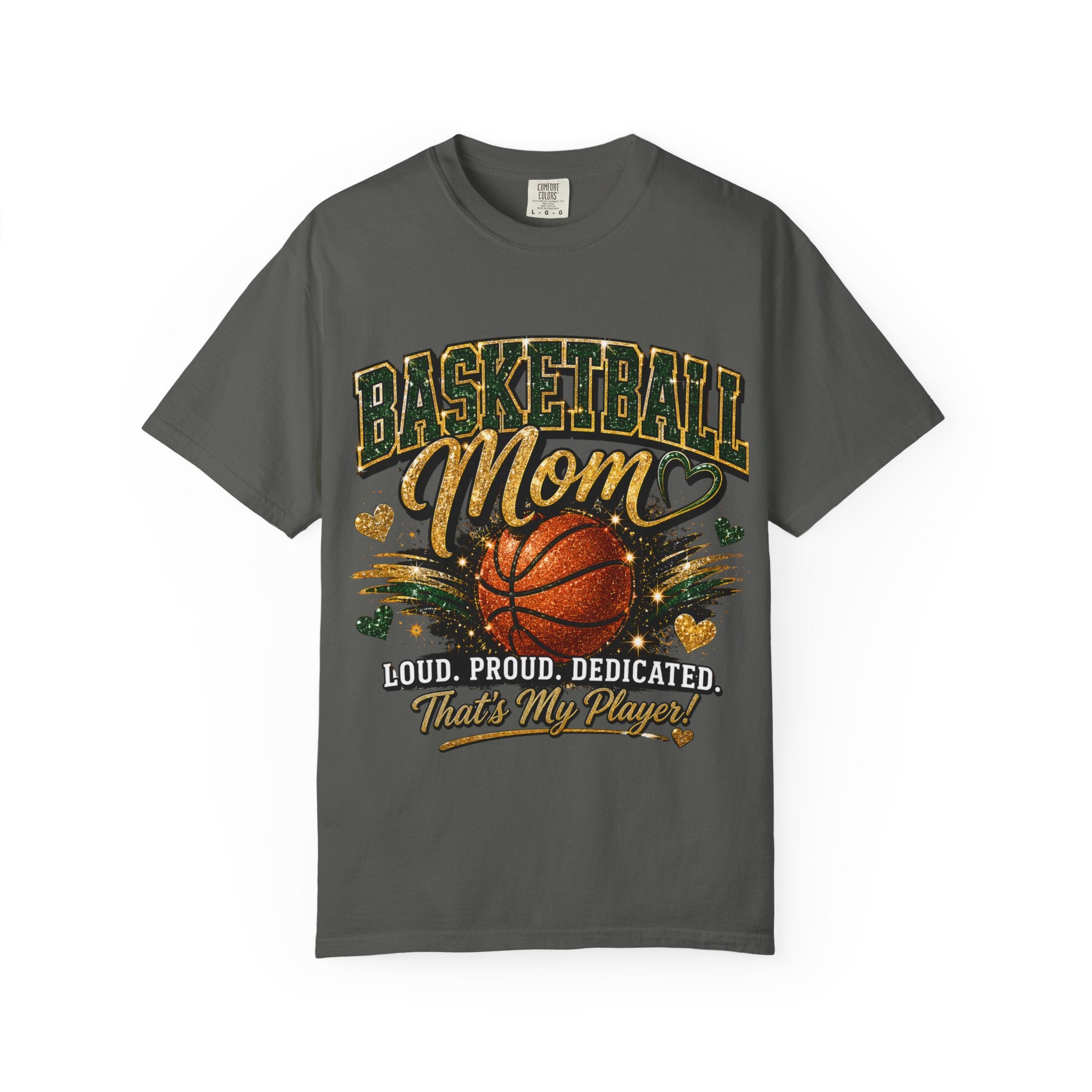 Camiseta para Mamá de Baloncesto — Ruidosa, Orgullosa, Dedicada
