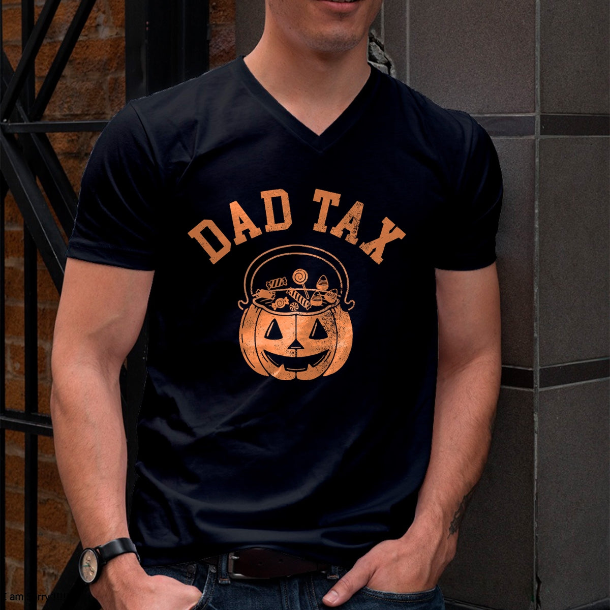 Camiseta "Impuesto de Papá" para Halloween, Dulces, Calabaza, Chiste de Papá - Camiseta/Sudadera con Capucha Unisex de Halloween - NGHL00
