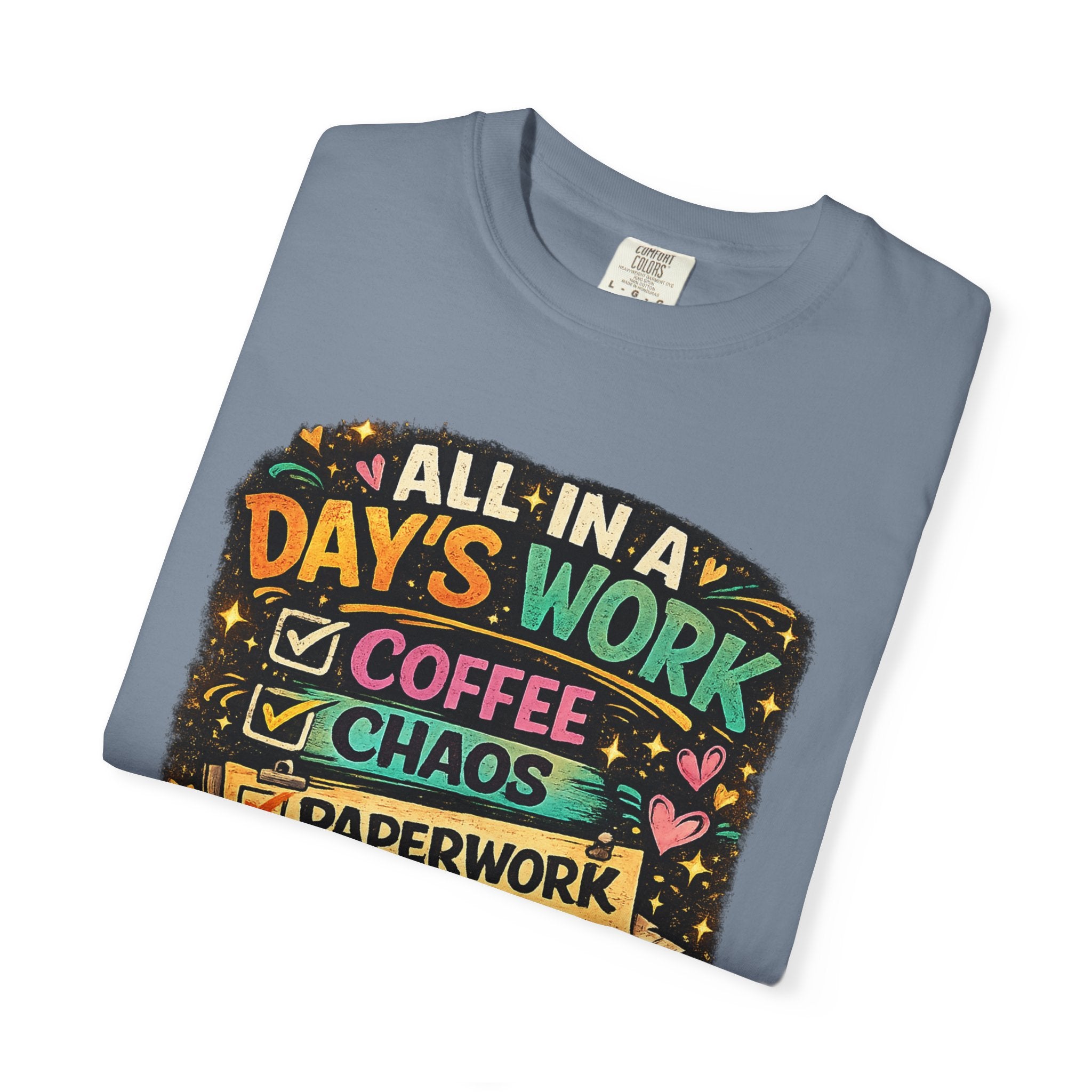 Social Worker T-Shirt — "All In a Day's Work" Checklist Tee