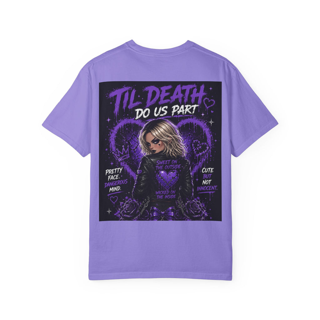 Pretty Dangerous "Cute But Cursed" T-Shirt — Gothic Purple Graphic Tee
