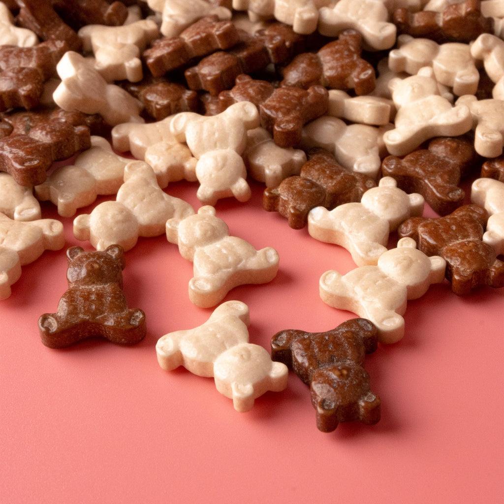 Oasis Supply Baby Shower Sprinkles & Sugar Shapes. Edible Decorations for Cakes, Cupcakes, and Cookies. Gender Reveal, Boy, Girl, and Neutral Party Baking Decorations (Teddy Bear - Brown)