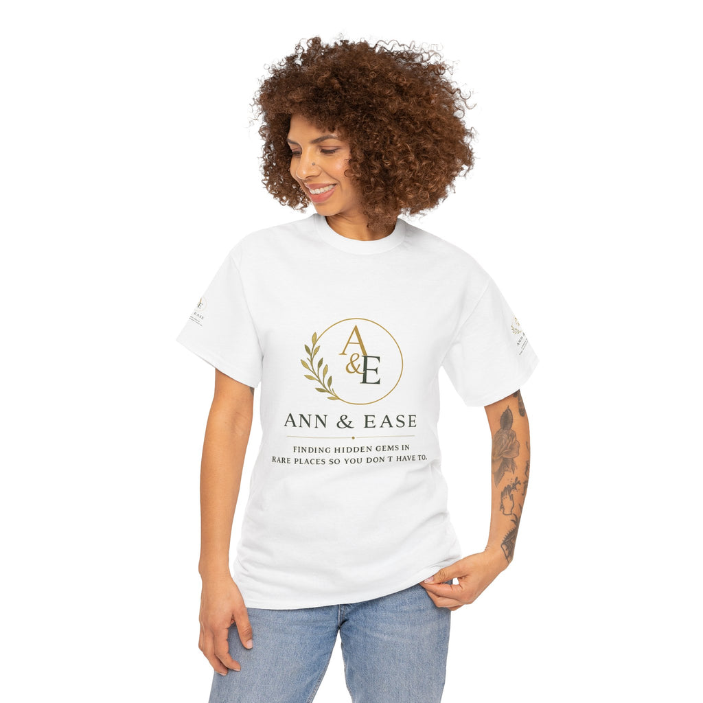 Camiseta con logo Ann & Ease — Algodón personalizable "Imprímelo a tu manera"