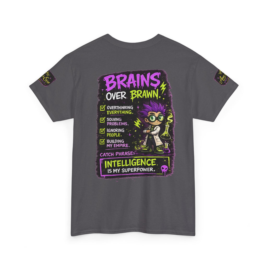 Dr. Hex Mad Scientist T-Shirt — 'Brains Over Brawn' Graphic Tee