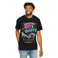 90's Baby T-Shirt — Retro 90s Nostalgia Tee with Cassette, Gamepad & Rollerblade Graphics