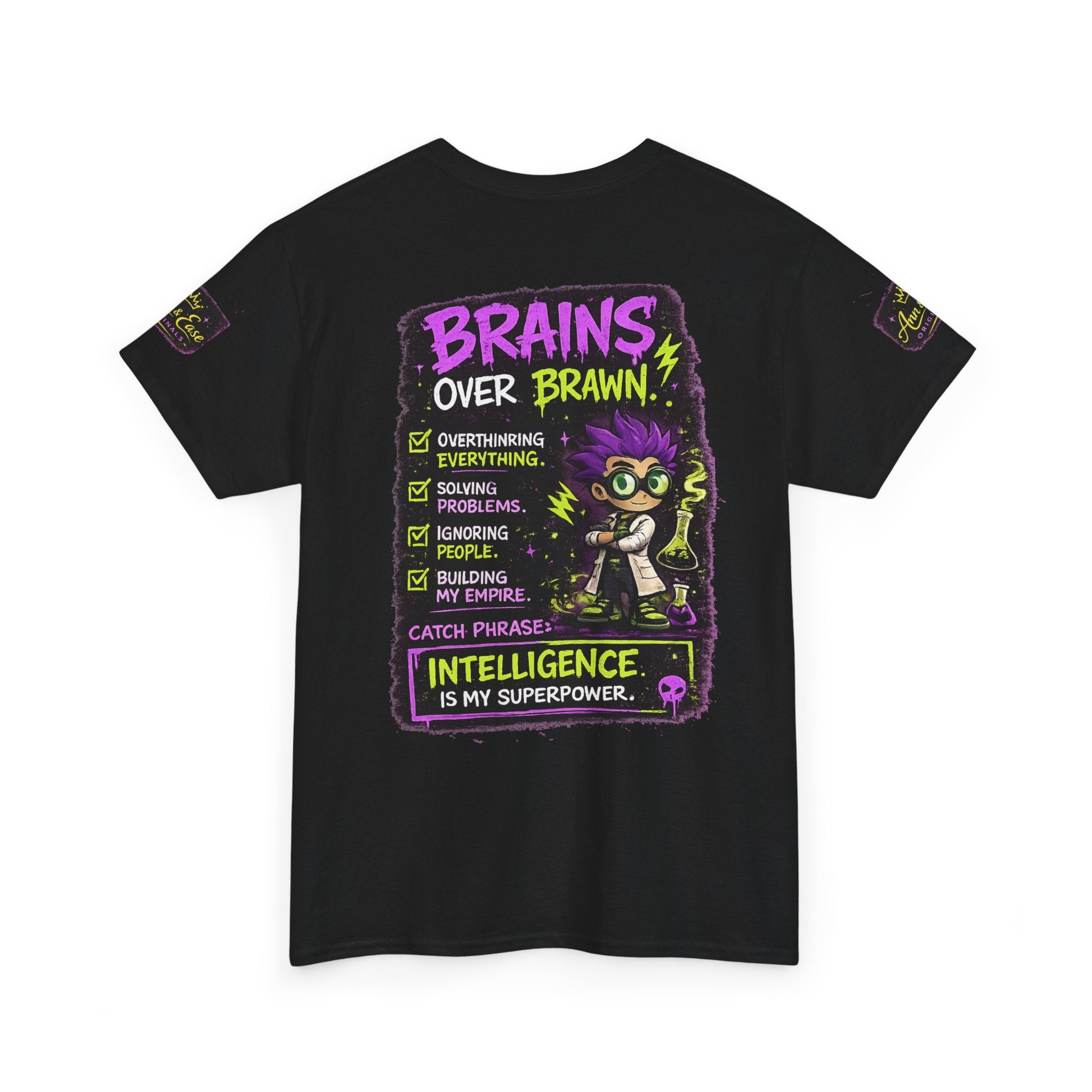 Dr. Hex Mad Scientist T-Shirt — 'Brains Over Brawn' Graphic Tee