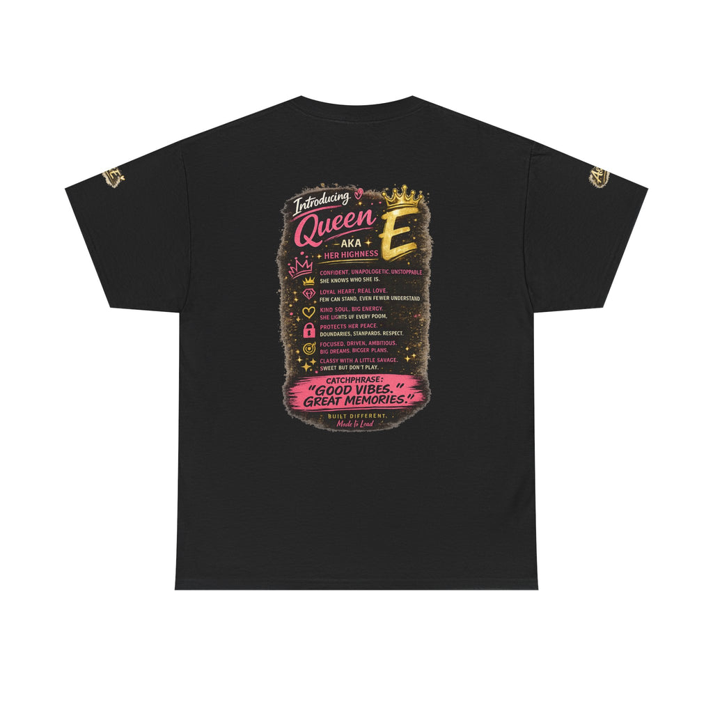 T-Shirt — "Introducing Queen E" Afrocentric Graphic Tee — Built Different, Good Vibes