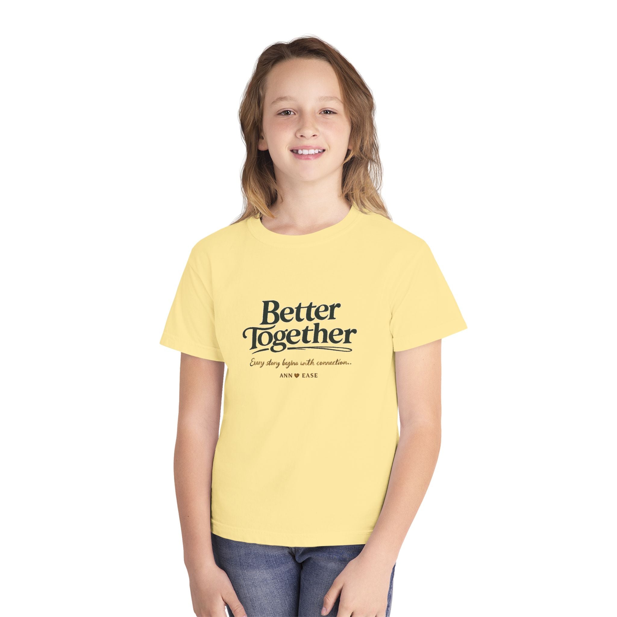 Youth Tee — "Better Together" Cottage Garden Graphic