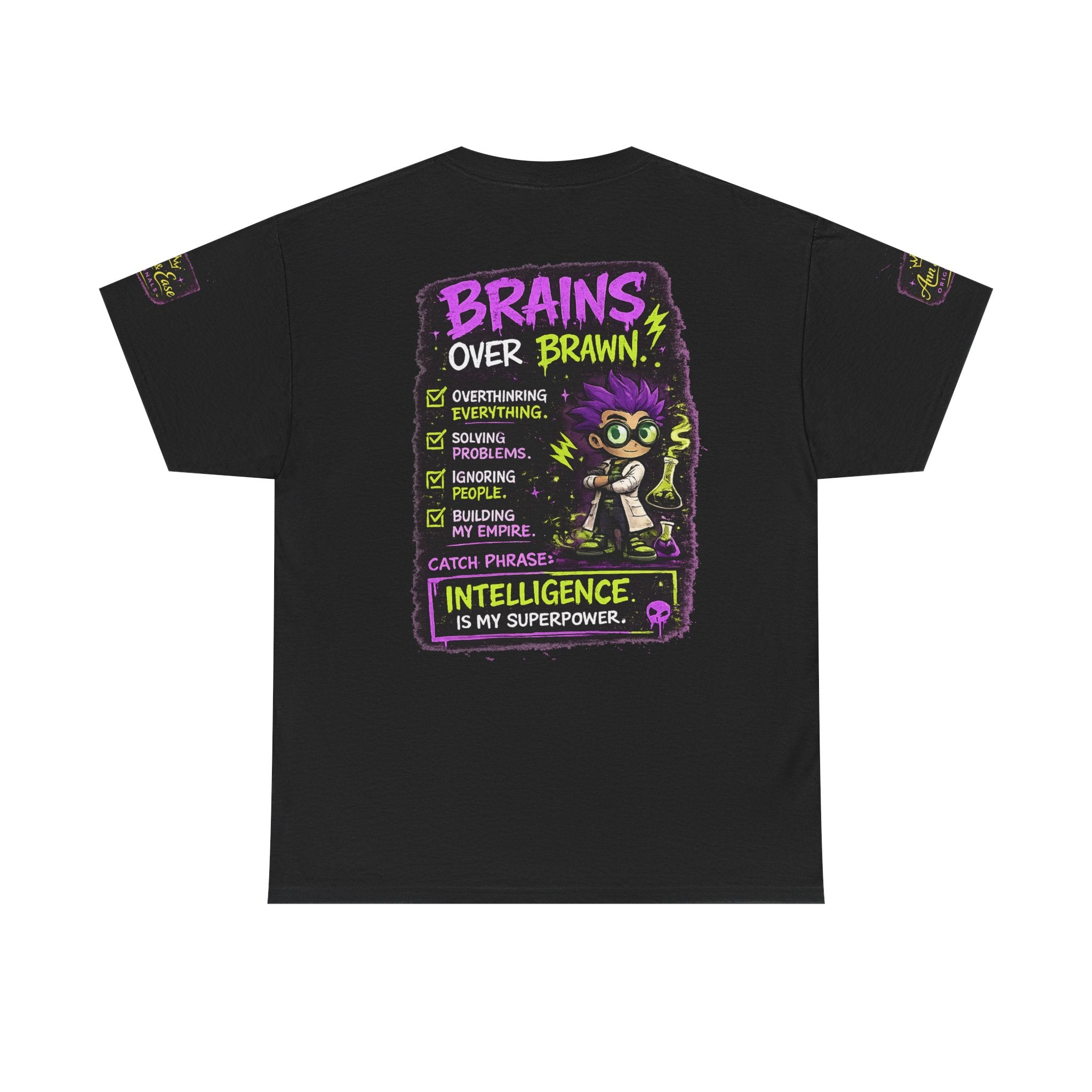Dr. Hex Mad Scientist T-Shirt — 'Brains Over Brawn' Graphic Tee