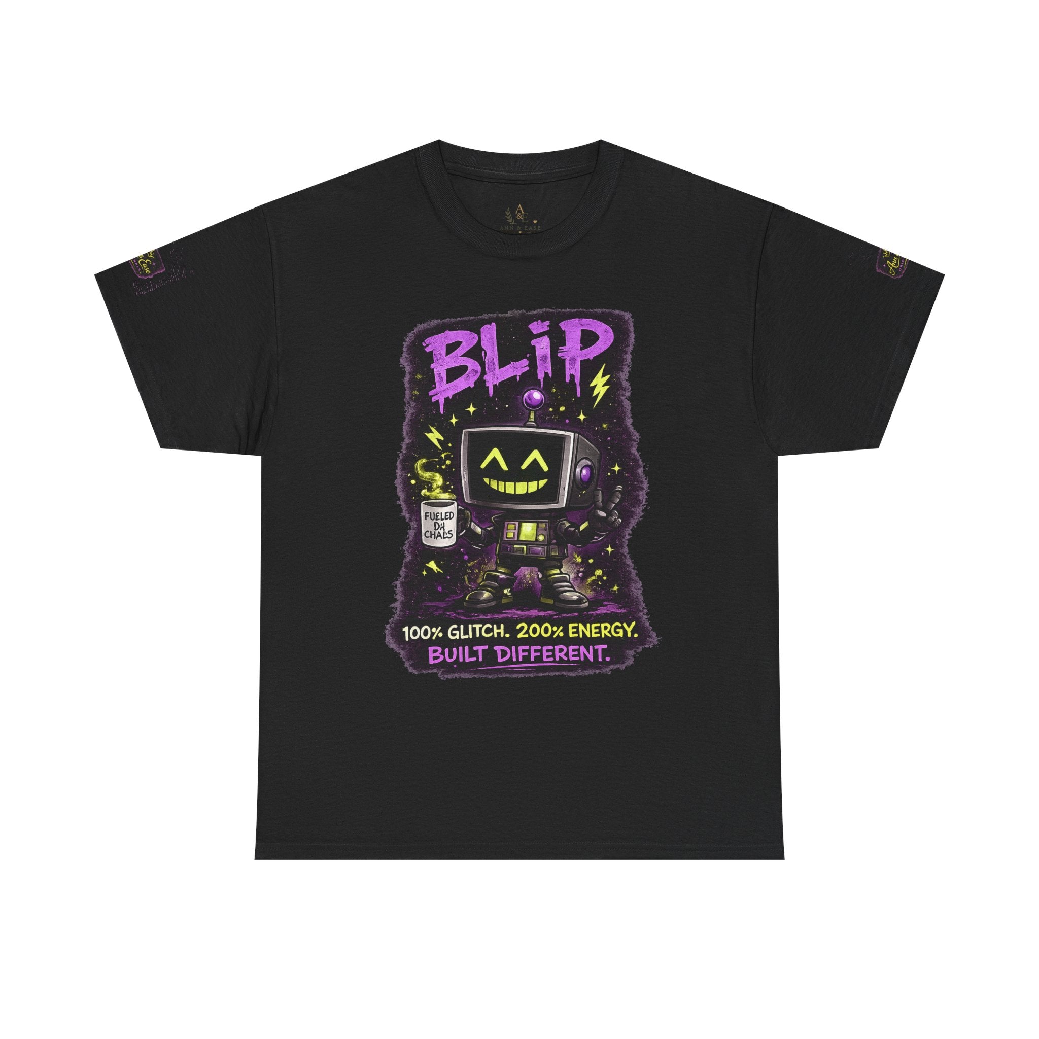 Blip Retro Robot Tee — “I Don’t Follow Orders” Glitch Graphic T-Shirt