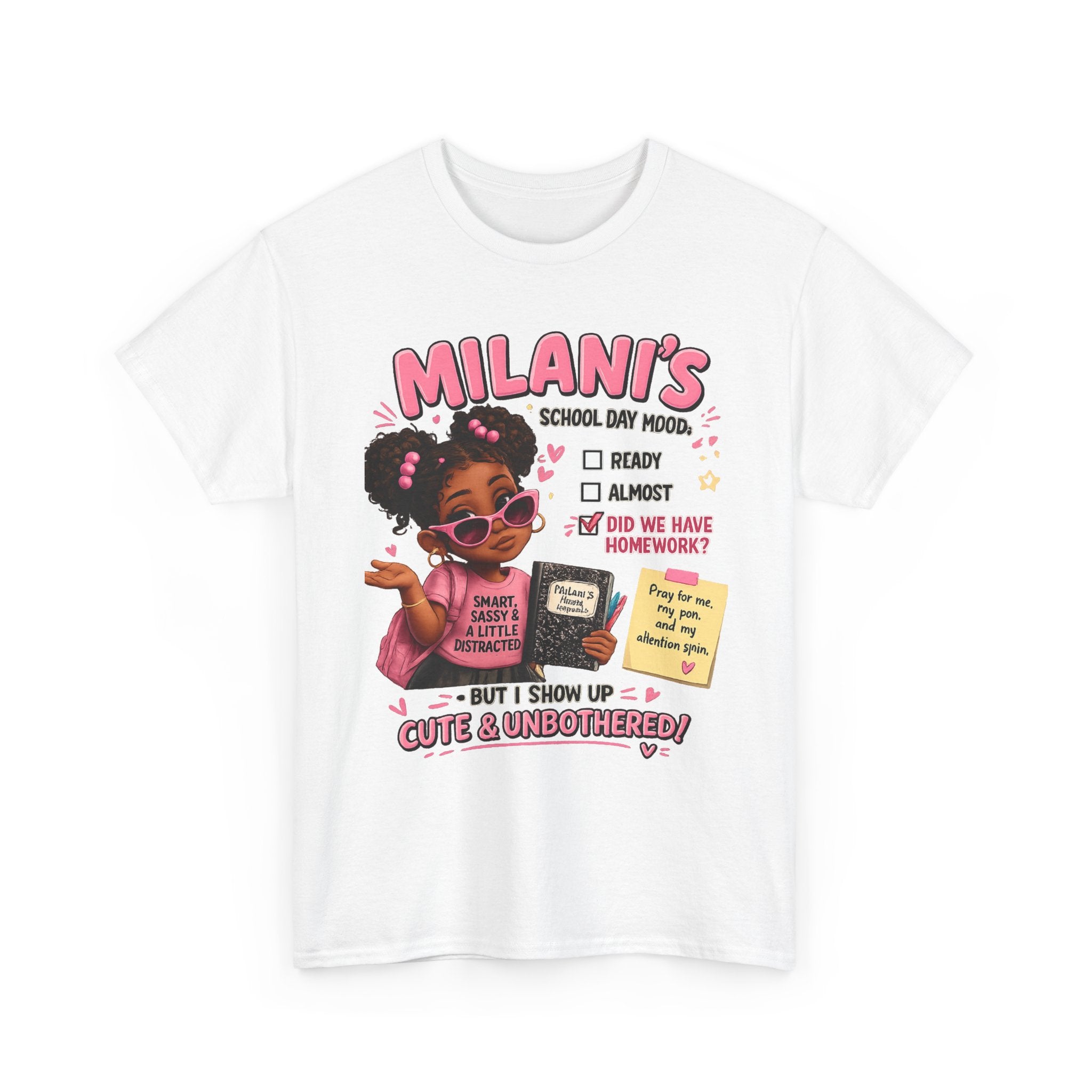 Kids T-Shirt — "Milani's School Days" Cute, Smart & Sassy Back-to-School Tee