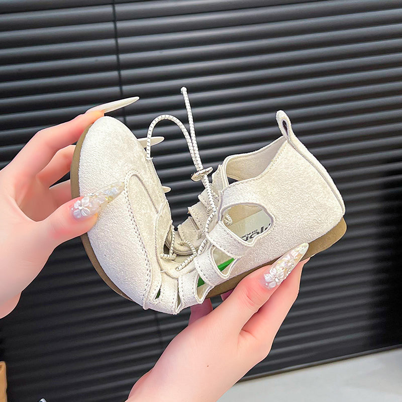 Women's French Hollow Mary Jane Flats – Lace-Up Hidden Platform