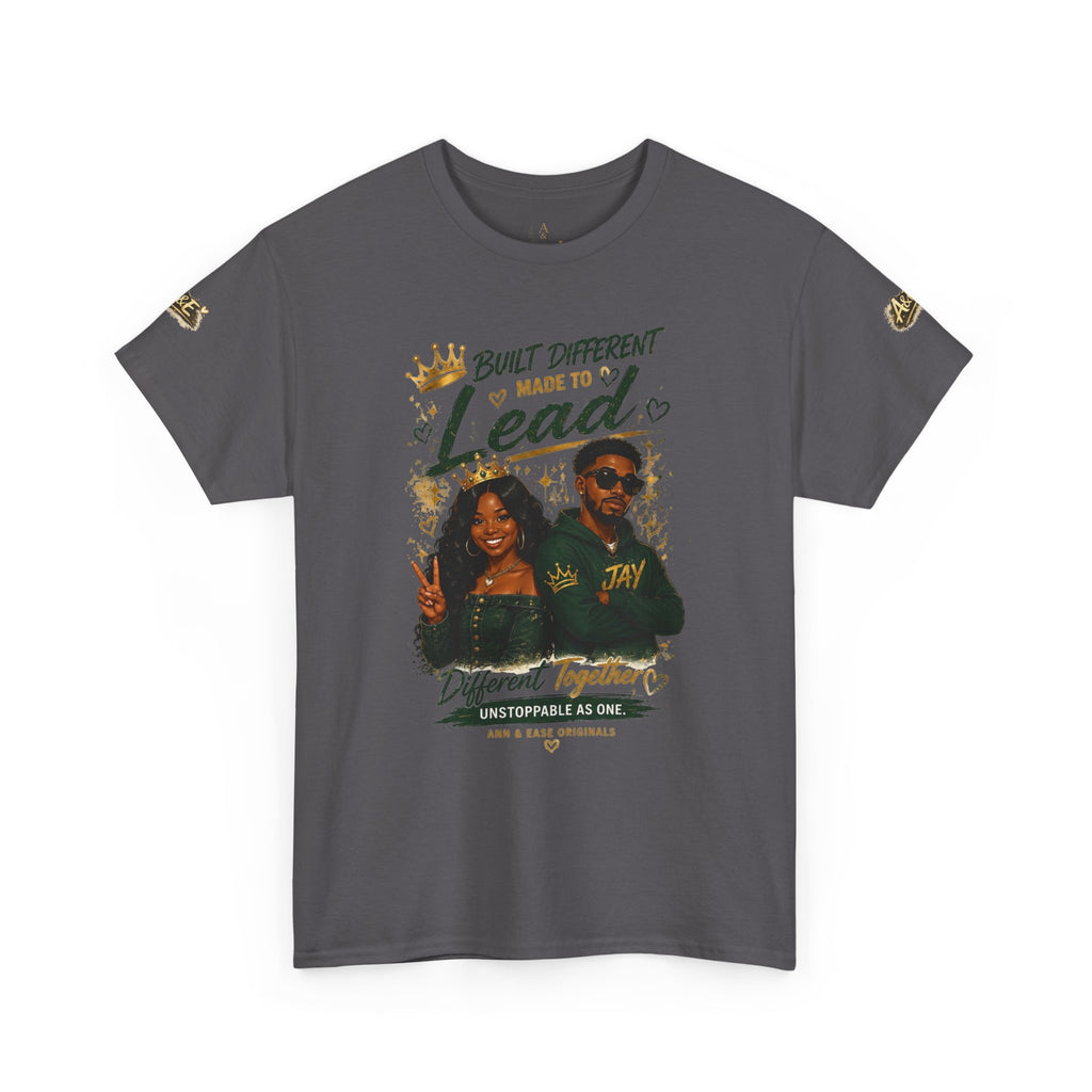 Lead Together Graphic Tee — “Built Different” Inspirational Couple Shirt