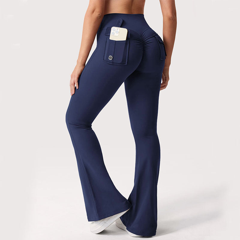 🖤 Women's High-Waisted Cargo Pocket Workout Leggings