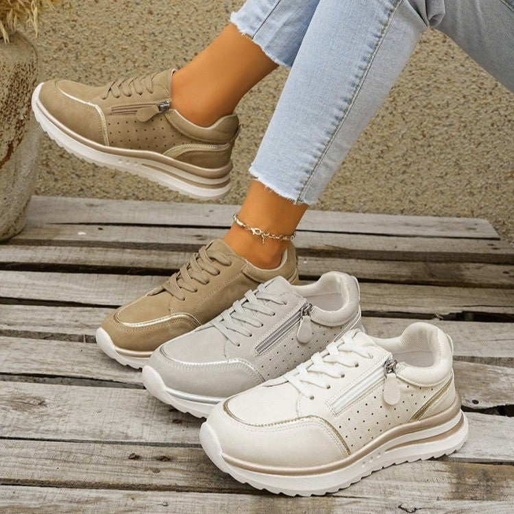Chunky Heel Side-Zip High-Top Sneaker Boots – 3 Colors EU 36–43