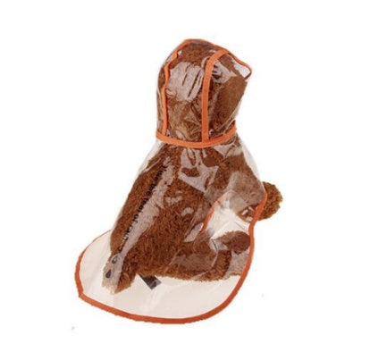 1 unidad impermeable transparente para perro, abrigo de lluvia transparente, ropa para mascotas, impermeable para cachorros, ropa con capucha para perros
