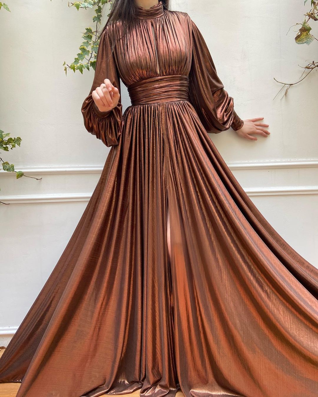 Vestido largo verde aguacate sexy de verano con cuello halter, cintura ajustada y vuelo amplio para mujer