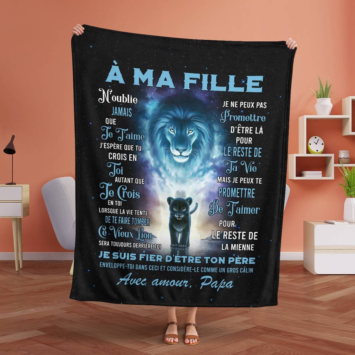 Manta de regalo especial para tu hija - De papá