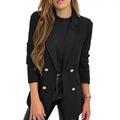 Casual Long Sleeve Lapel Button Autumn Coat