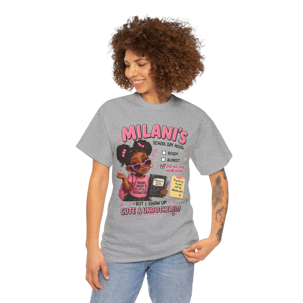 Kids T-Shirt — "Milani's School Days" Cute, Smart & Sassy Back-to-School Tee