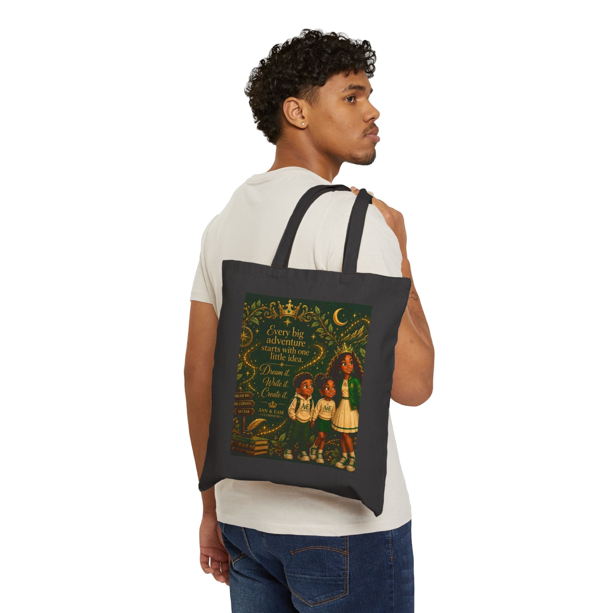 Tote Bag — Vintage Storybook Children Illustration with Quote