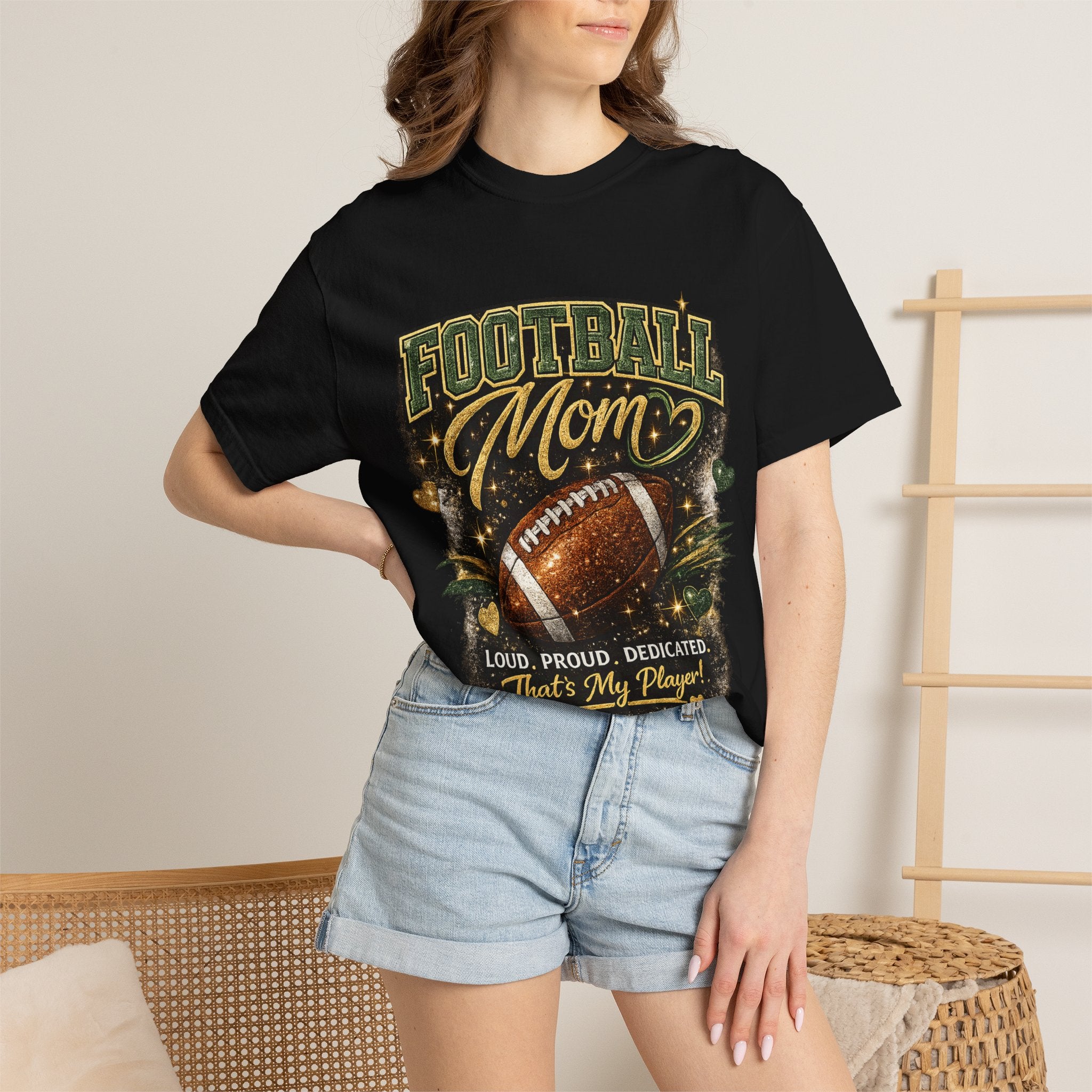Football Mom T-Shirt — Loud Proud Dedicated Football Mom Gift