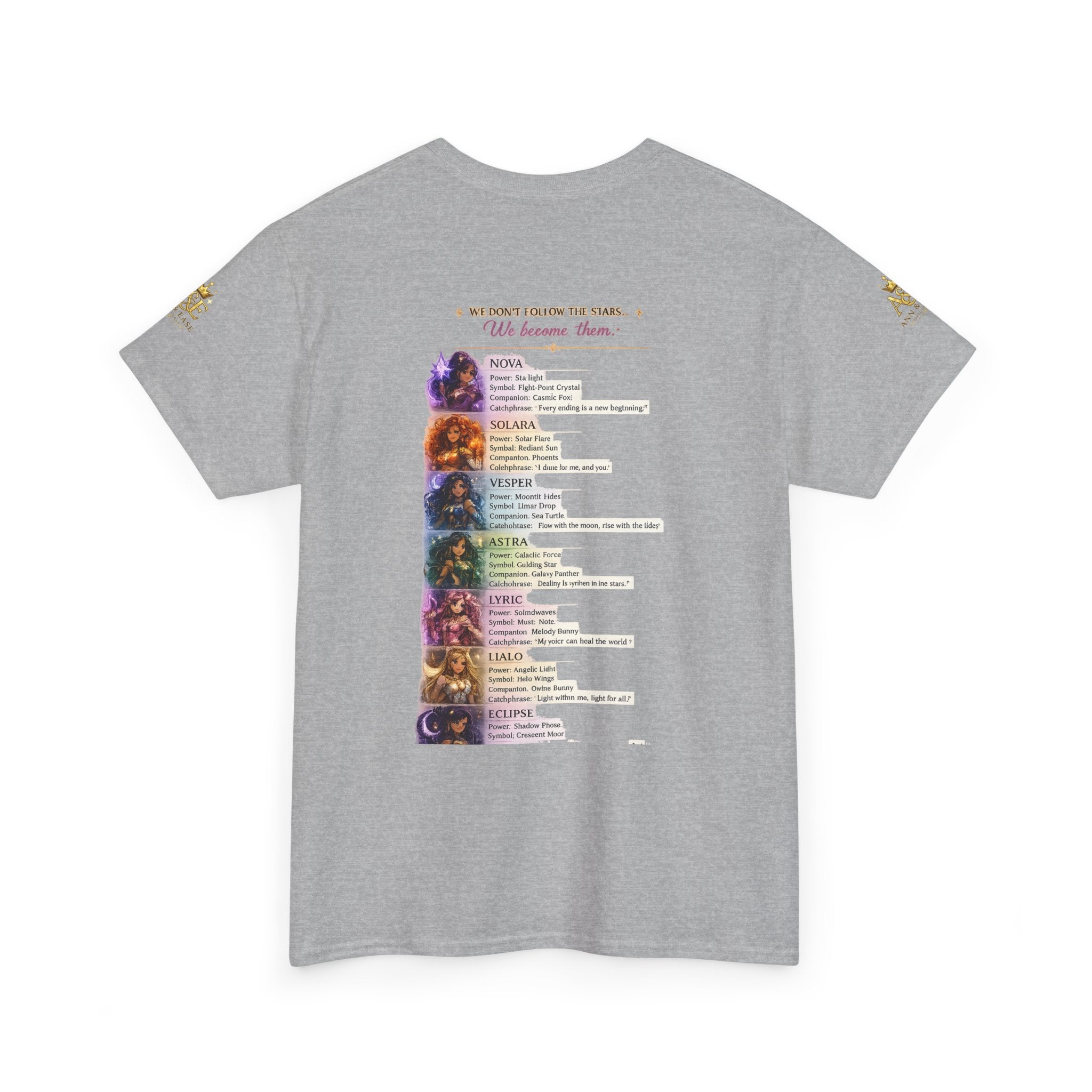 Lumina Guardians Graphic Tee — Colorful Fantasy Character Poster T‑Shirt